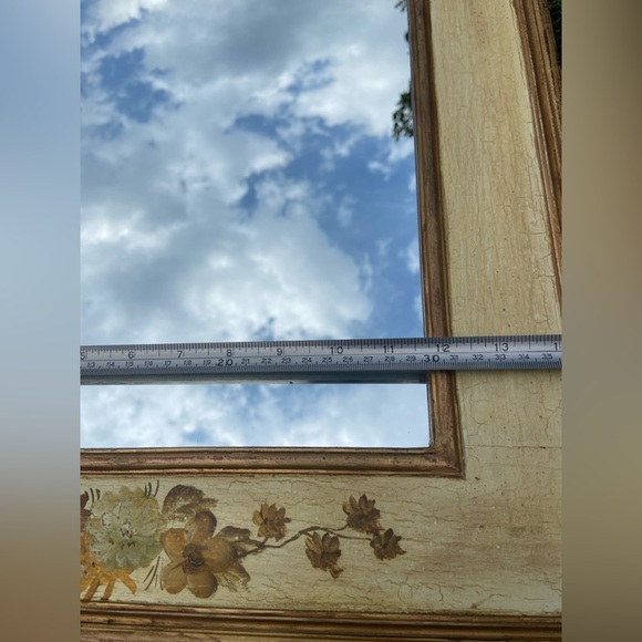 Hand Painted delicate flowers Vintage‎ Mirror gold and earthy tones cottagecore - Picture 12 of 14